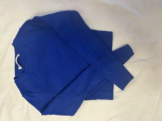 Top Zara Azul Manga Larga