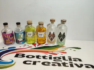 Lotto 6 bottiglie vuote gin