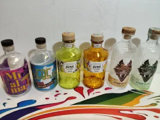 Lotto 6 bottiglie vuote gin