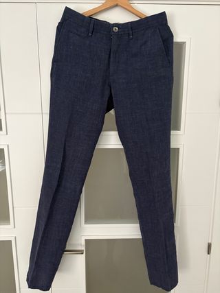 Pantalón Massimo Dutti Azul Marino (38)