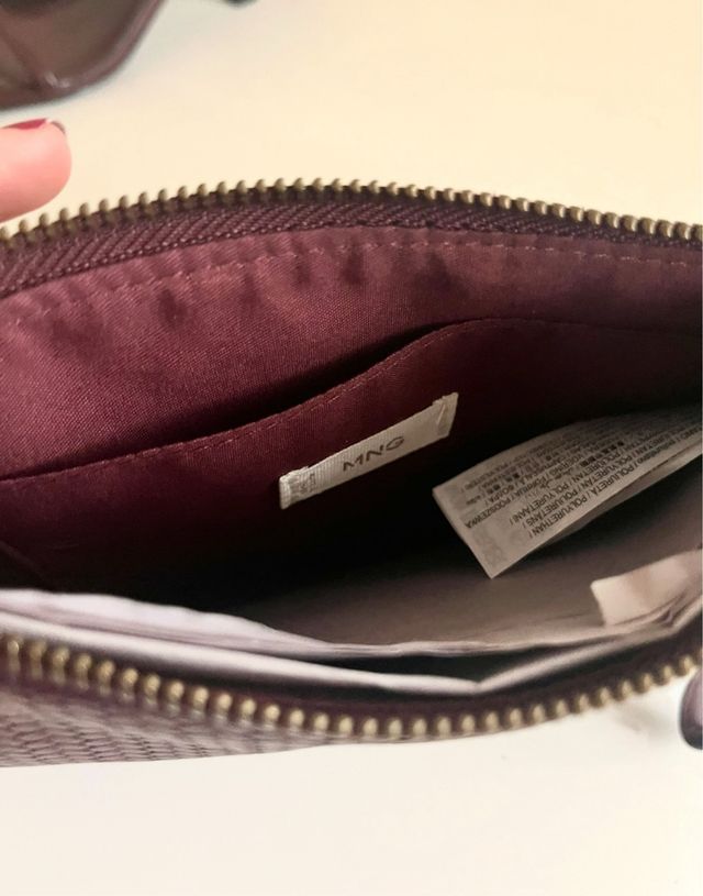 Bolso de fiesta burdeos