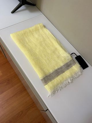 Sciarpa Liu Jo in lino giallo e grigio