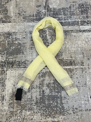 Sciarpa Liu Jo in lino giallo e grigio