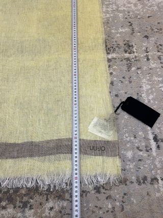 Sciarpa Liu Jo in lino giallo e grigio