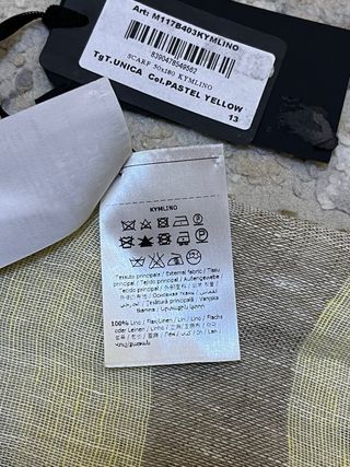 Sciarpa Liu Jo in lino giallo e grigio