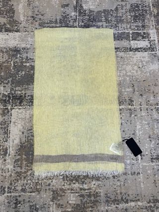 Sciarpa Liu Jo in lino giallo e grigio
