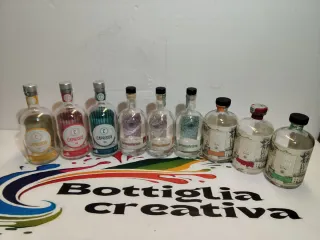 Lotto 9 bottiglie vuote Gin
