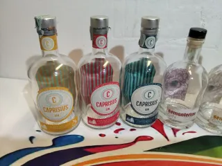 Lotto 9 bottiglie vuote Gin