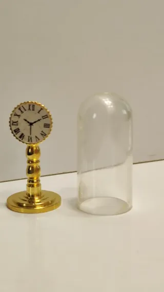 Orologio vintage teca ottone mignon