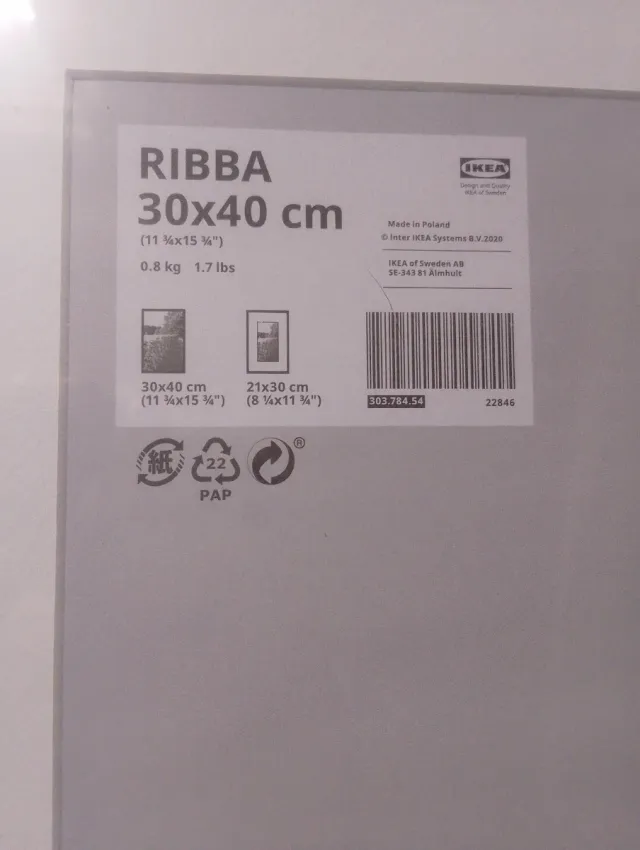 3 Marcos IKEA Ribba 30x40cm