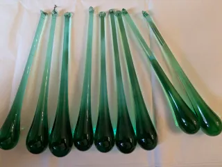 8 Gocce Murano Verdi + 1 Regalo