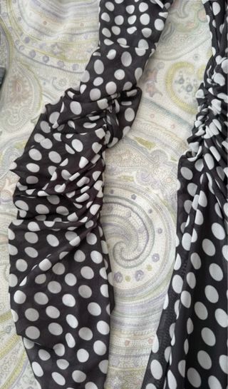 Vestido largo tul lunares