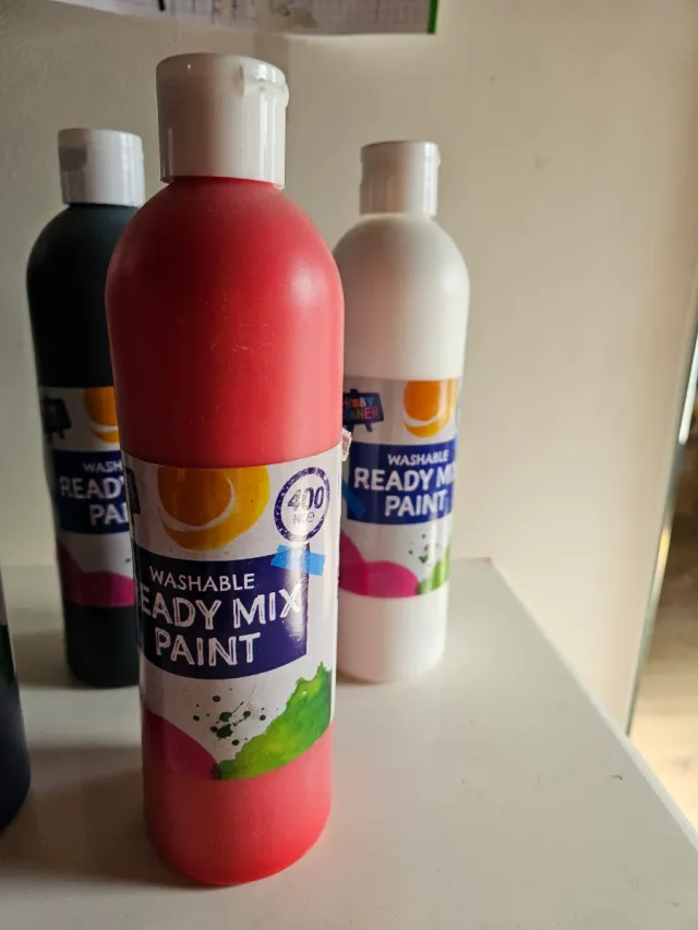 Lote 6 Pinturas Lavables 400ml de Hobby Corner