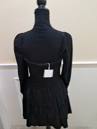 Vestido negro tirantes brillantes