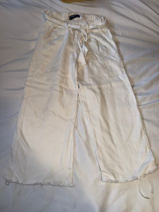 Pantalón blanco Mango niña talla 7-8