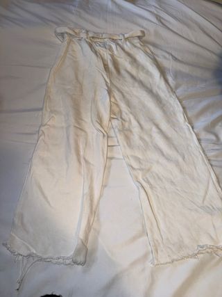 Pantalón blanco Mango niña talla 7-8