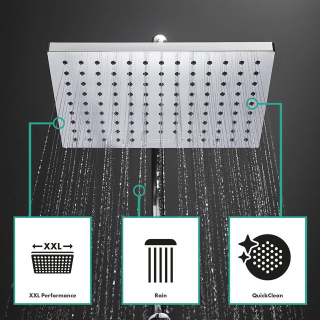 Sistema de chuveiro hansgrohe Vernis com termostato