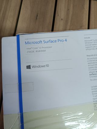 Microsoft Surface Pro 4 - Tablet de 12.3" (Intel Core i5, 4 GB RAM, 128 GB SSD, Windows 10 Pro)