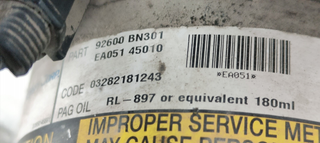 COMPRESOR AIRE ACONDICIONADO NISSAN ALMERA (N16/E