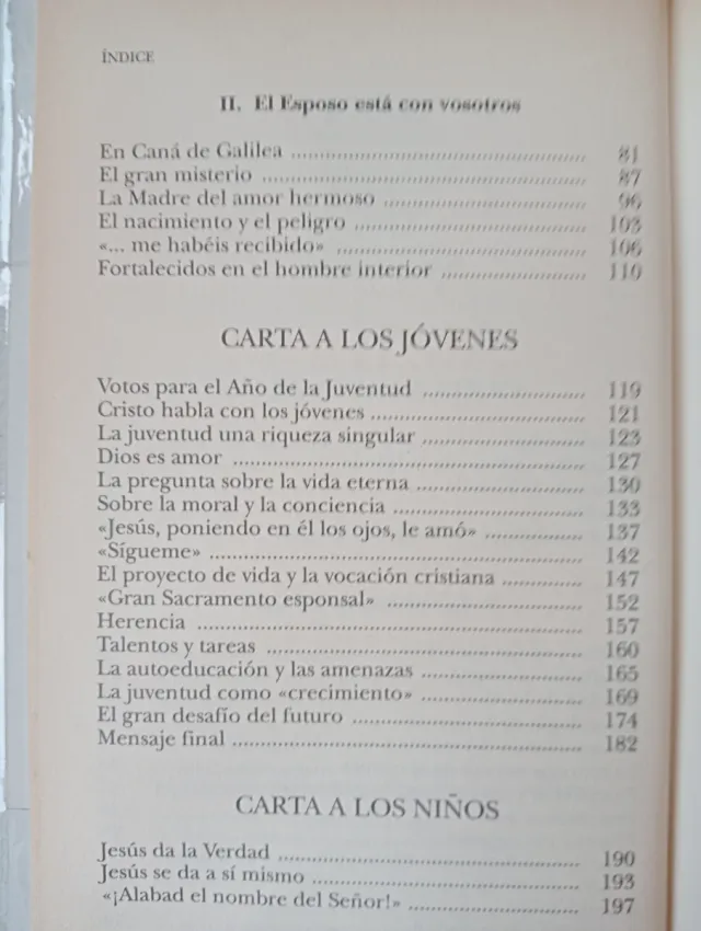 Carta a las familias, a los jóvenes y a los niños