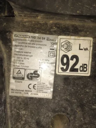 Hidrolimpiadora Parkside PHD 150 G4