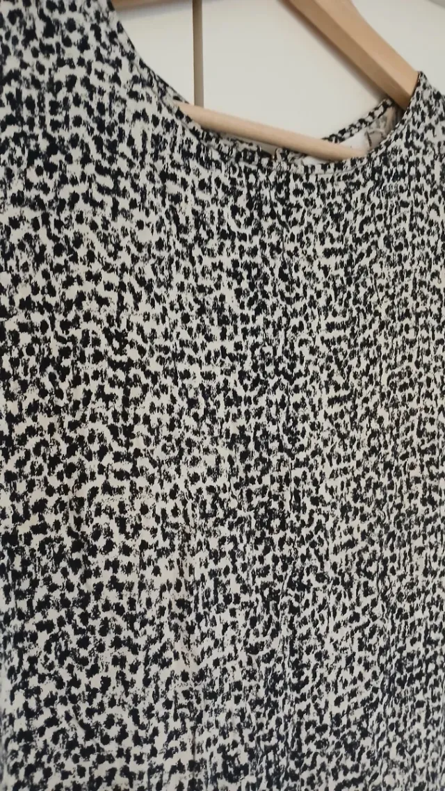 Vestido estampado blanco y negro