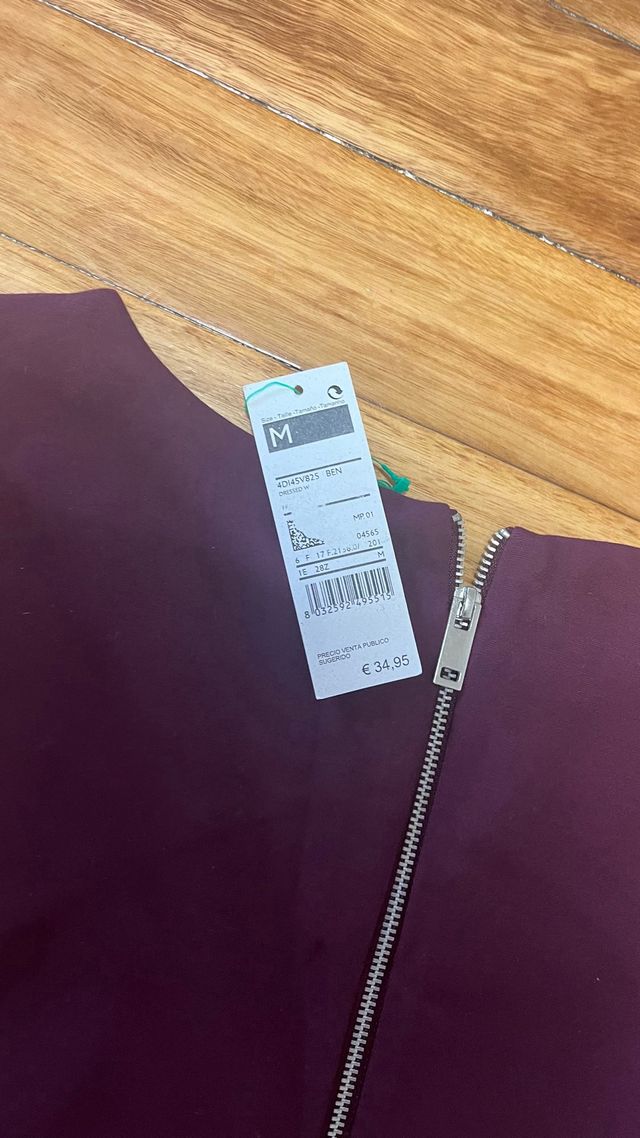 Vestido morado Benetton