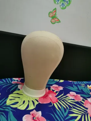 Maniquí para pelucas beige 3 unidades