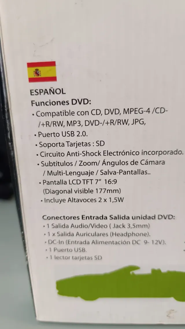 DVD Portátil Belson 7 LCD USB/SD