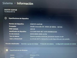 Portátil Acer Negro