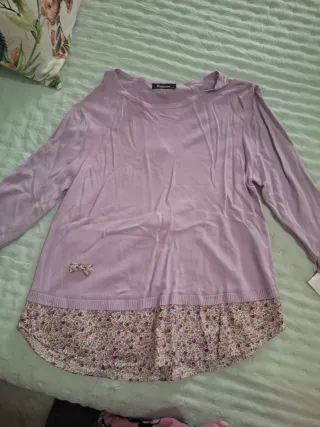 Jersey Flores L/XL Violeta