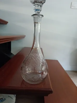 Decantador cristal tallado antiguo
