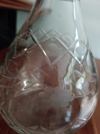 Decantador cristal tallado antiguo