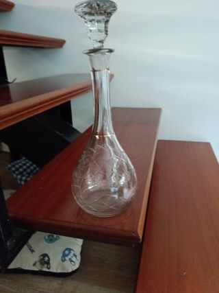 Decantador cristal tallado antiguo