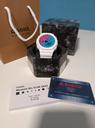 Reloj Casio G-Shock Blanco Multicolor Nuevo
