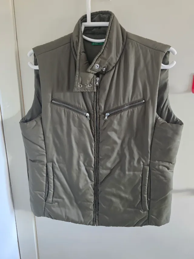 Chaleco Benetton Mujer Verde Oliva