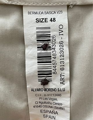 Bermuda Alvaro Moreno Beige Talla 48