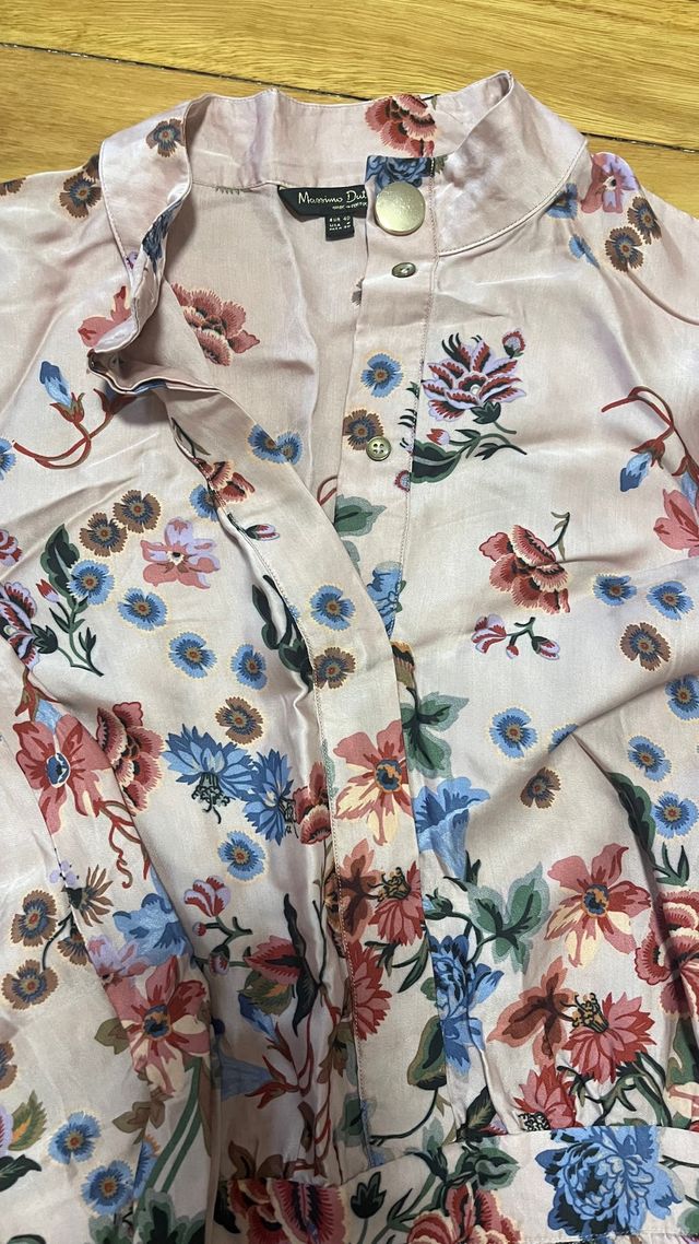 Vestido Massimo Dutti floral rosa