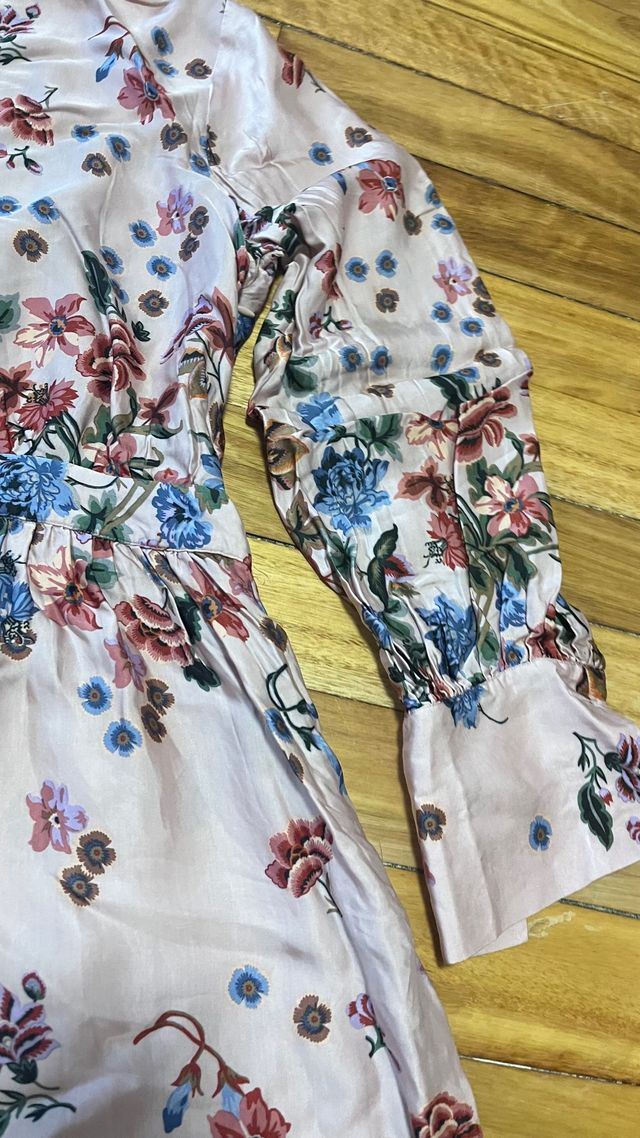 Vestido Massimo Dutti floral rosa