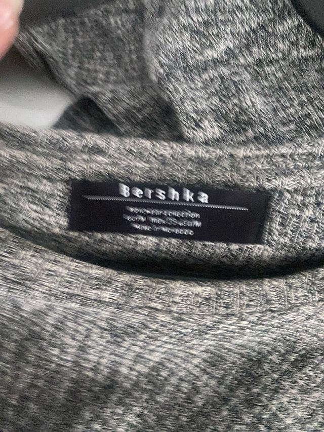 Camiseta larga gris jaspeada