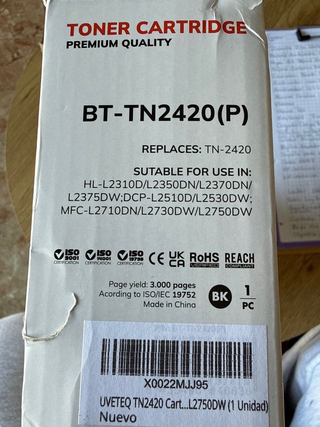 Tóner UVETEQ BT-TN2420(P) Premium Quality