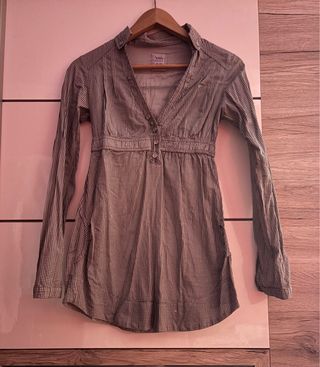 Blusa cuadros negra y blanca