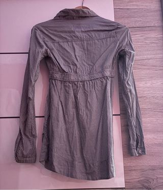 Blusa cuadros negra y blanca