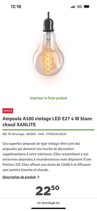 Lampadina arredo LED E27 4W vintage