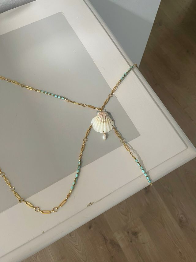 Collana Sotto Seno Tania Oro e Perle