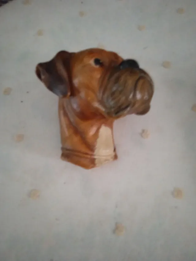 Escultura Cabeza de Perro Boxer Original