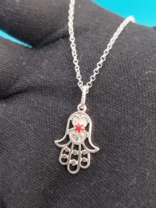 Conjunto Plata 925 con Colgante Mano de Fátima