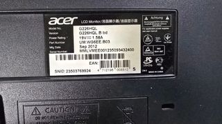 Monitor Acer G226HQL Negro