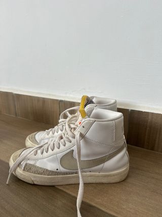 Nike Blazer Mid Beige/Blanco Originales, talla 36