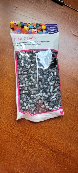 Fuse Beads Vaessen Creative Gris 1100 uds